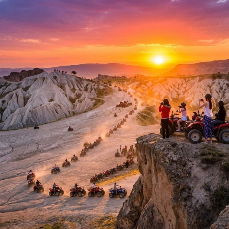 ATV Tour Among Cappadocia Valleys at Sunset